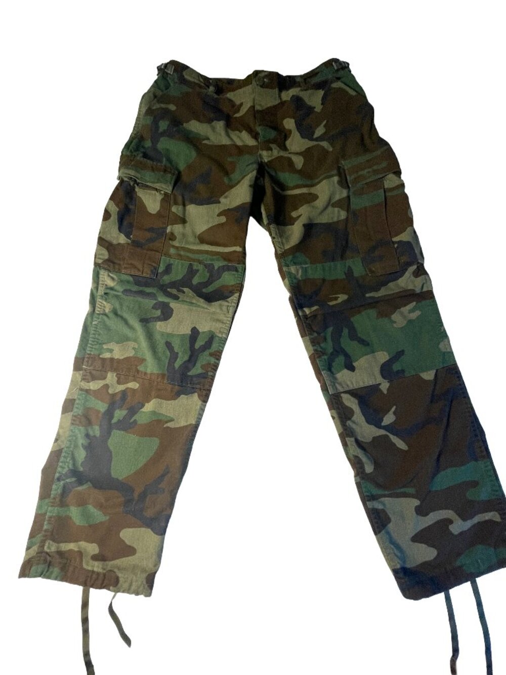 US Army Woodland BDU Camo Cargo Pants Military Medium